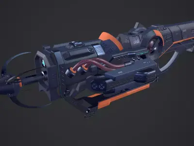 DX5 Mobility Rifle  Low-poly 3D model