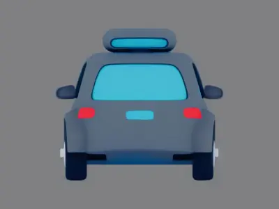Self-driving utility car with sensors 3D model