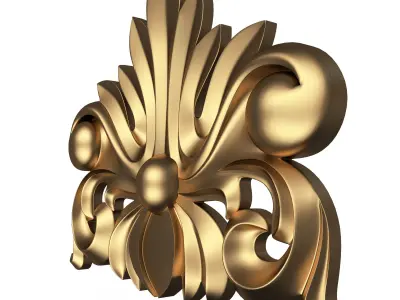 Carved Plaster Molding Decoration 016 Low-poly 3D model