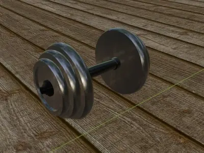 Dumbbell pair of dumbbells 3D model