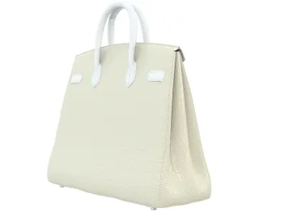 Hermes Birkin Faubourg Bag Cream Low-poly 3D model
