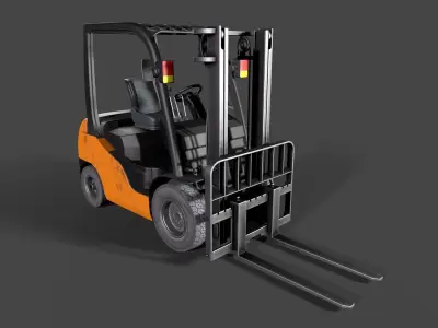 forklift Low-poly 3D model