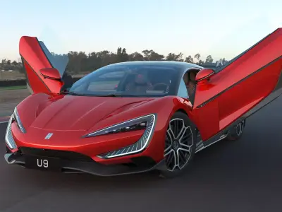 2025 BYD YangWang U9 with interior 3D model