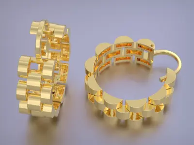 Rolls Earrings 3D print model
