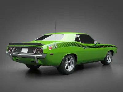 1972 Plymouth AAR Cuda 3D model