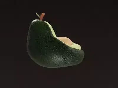 Luxury Butterfruit Sofa Artistic Furniture 3D Model 3D model