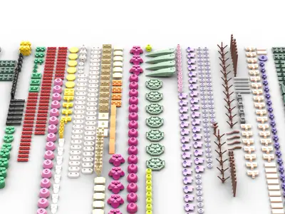 TwindBricks3D - 10280 Flower Bouquet 3D print model