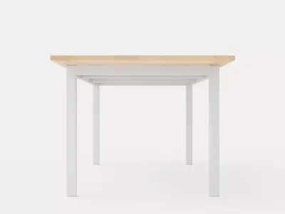 Twin dining table Low-poly 3D model