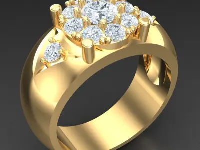 Luxury Men Rings Designs 5MR054 3D print model