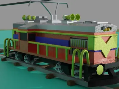 3D TRAIN WITH  BOTH SIDE ENGINE   3D model