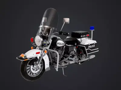 Motorbike Police Low-poly 3D model