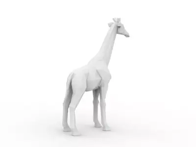 Giraffe Low-Poly 3D Printable 3D print model