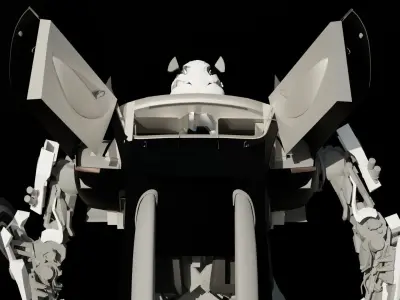  Bugatti Transformer Low-poly 3D model