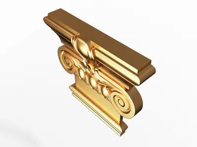 Antique Ionic capital 02 Low-poly 3D model