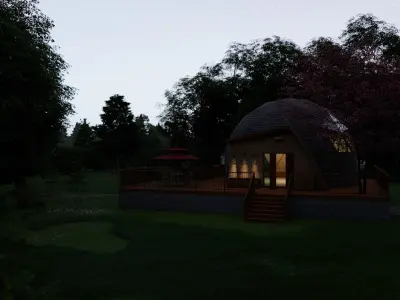 Geodesic Dome Guest House  3D model