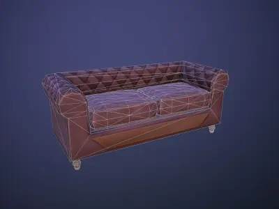 Classic Sofa Low-poly 3D model purchase