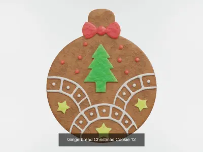 Gingerbread Christmas Cookie - Ornament 3D Model Collection