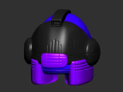 helmet high poly sculpt 3d printable ver 7 3D model 3D model 38