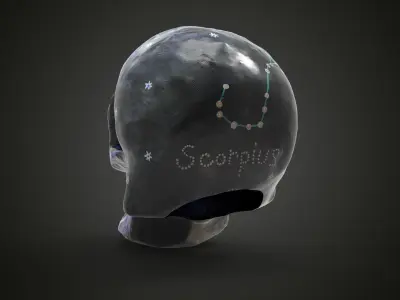Scorpius scull Low-poly 3D model