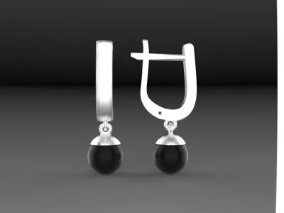 Earrings Elegant 3D print model