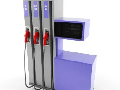 petrol dispenser Low-poly 3D model