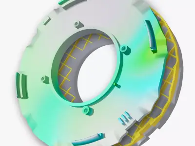 Hyundai sonata 2005 wheel hubcap printable 3D print model