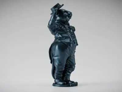 Beaver Statue 3D Model 3D model