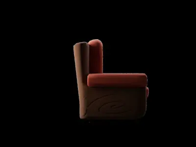 Stylized Sofa and Armchair 3D model