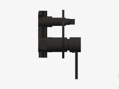 Wall Mixer Tap - Luxury - Sleek - Diverter Low-poly 3D model