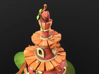 Fantasy House Low-poly 3D model