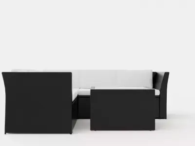 Wisconsin Light 5 Seater Lounge group Low-poly 3D model