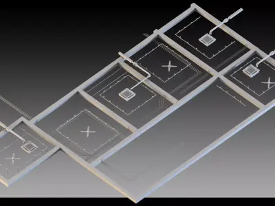 Industrial Exposed Ceiling 3D model