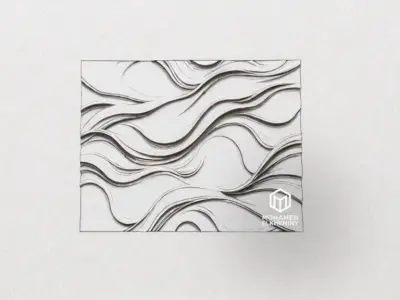 modern panel wall decor set wall relief mural CNC 81 3D model