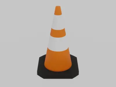 Traffic Cone Free low-poly 3D model