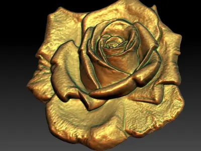 19 Rose CNC Relief Model 3D print model