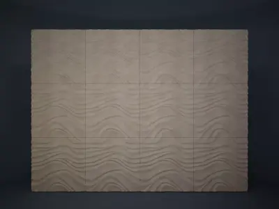02 GESSO PATTERN 3D WALL Low-poly 3D model