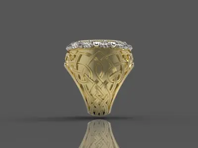 MAN RING MALTIC CROSS N -181 3D print model