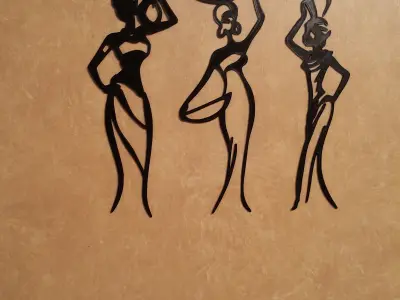 African Women wall art 1 3D print model