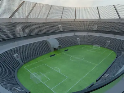 Football Stadium Low-poly 3D model shop
