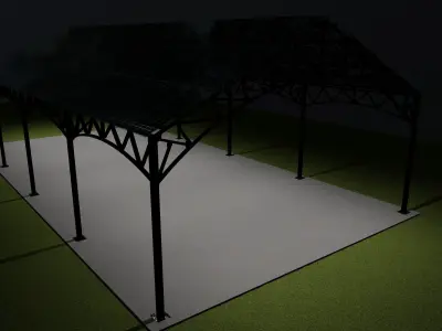 Steel Structure Warehouse - Type-6 3D model