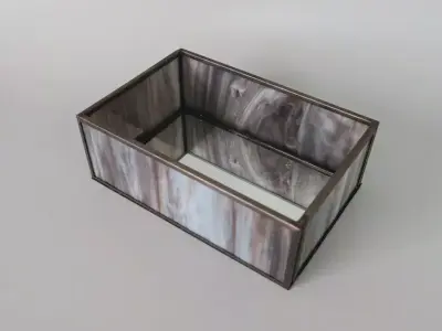 Brookmount Glass and Brass Mirror Vanity Tray Free 3D model