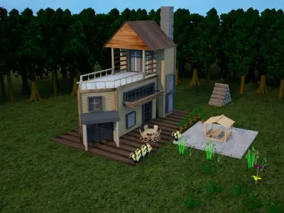 Tiny House 3D model purchase