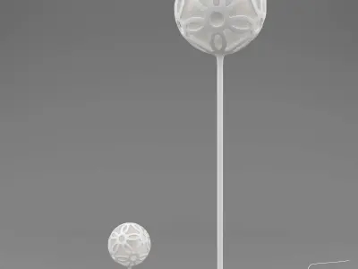 Lamp Set round 3D model