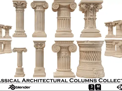  08 Classical Architectural Columns Collection 3D model