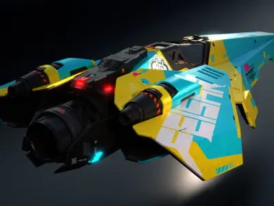 WipEout Feisar prototype Low-poly 3D model