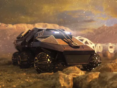 Mars Rover NASA prototype 3D model