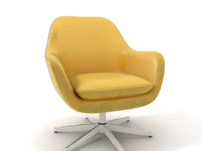 Modern Yellow Armchair model pack Low-poly 3D model