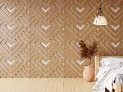 Wall wood seamless set2 V29 3D model