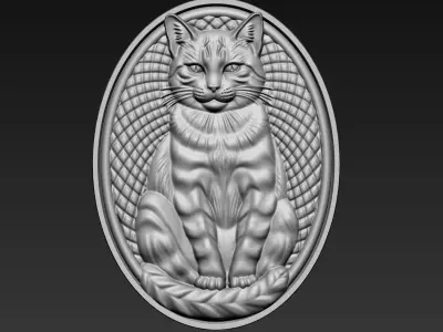 Cat Pendant A85 3D print model