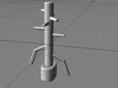 Martial-Art Training Equipment - Standing Dummy 3D model